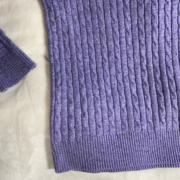 Purple Cable Knit Sweater - Picture 3 of 9